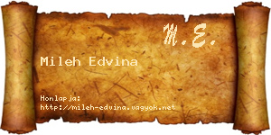 Mileh Edvina névjegykártya